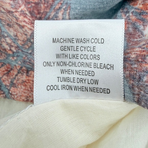 Boho Modcloth Fervour Forest Pleated ALine Skirt Cottagecore Orange Red Large - Picture 11 of 11